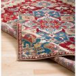 Crafty Dark Red Rug in Various Sizes Cheap