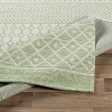 La Casa Cotton Grass Green Rug in Various Sizes For Discount