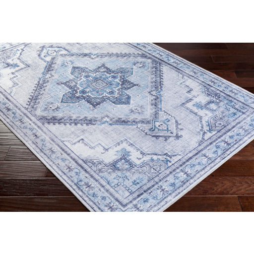 Iris Ice Blue Rug in Various Sizes Fashion