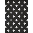 Hilda Wool Black Rug in Various Sizes For Cheap