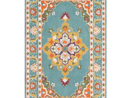 Cosmopolitan Cos-9308 Teal Rug in Various Sizes Discount