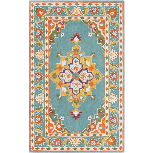 Cosmopolitan Cos-9308 Teal Rug in Various Sizes Discount