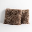 Lalo Lambskin Pillow, Taupe, Set Of 2 Online Hot Sale