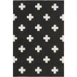 Hilda Wool Black Rug in Various Sizes For Cheap