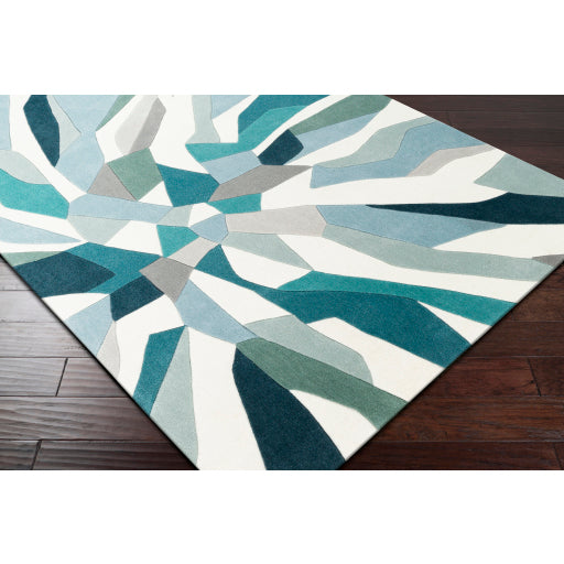 Cosmopolitan Cos-9311 Teal Rug in Various Sizes Online