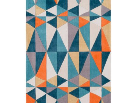 Cosmopolitan Cos-9305 Teal Rug in Various Sizes For Sale