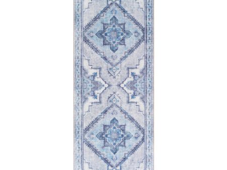 Iris Ice Blue Rug in Various Sizes Fashion