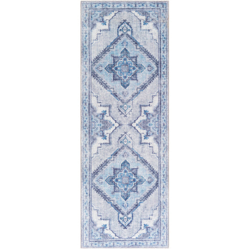 Iris Ice Blue Rug in Various Sizes Fashion