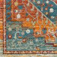 Herati Bright Orange Rug in Various Sizes Hot on Sale