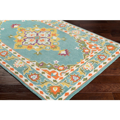 Cosmopolitan Cos-9308 Teal Rug in Various Sizes Discount