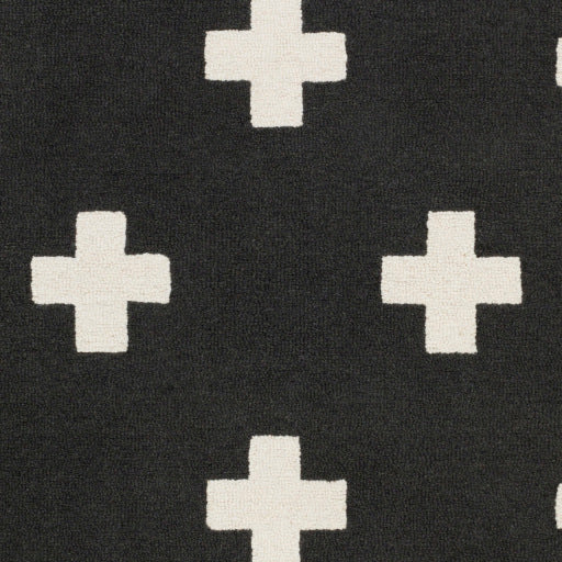 Hilda Wool Black Rug in Various Sizes For Cheap