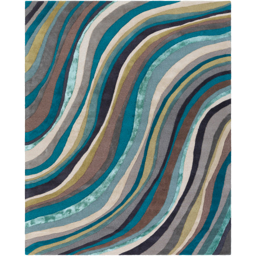 Lounge Wool Teal Rug in Various Sizes Supply