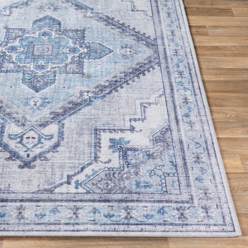 Iris Ice Blue Rug in Various Sizes Fashion