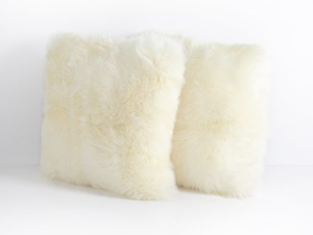 Lalo Lambskin Pillow, Cream, Set Of 2 Online Hot Sale