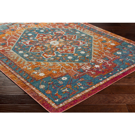 Herati Bright Orange Rug in Various Sizes Hot on Sale