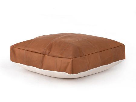 Sandro Leather Floor Cushion, Whiskey Supply