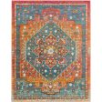 Herati Bright Orange Rug in Various Sizes Hot on Sale