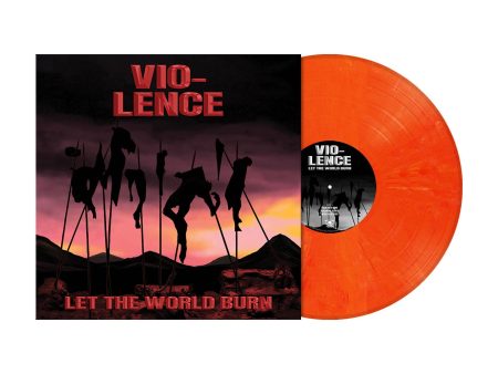 Vio-lence Let the World Burn Includes Poster & MP3 Download Card Pressed on Orange Red Marbled Vinyl LP on Sale