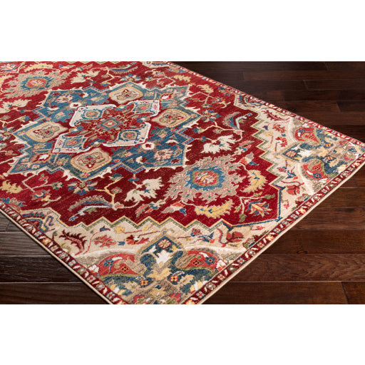 Crafty Dark Red Rug in Various Sizes Cheap