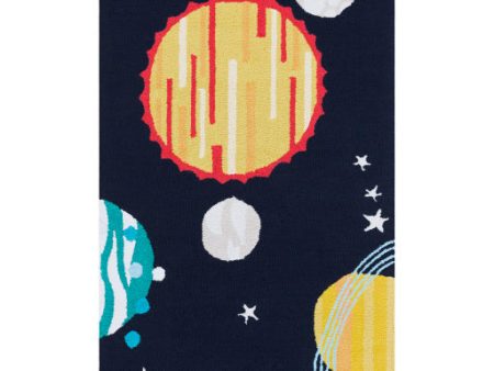 Peek-a-boo Poly Acrylic Navy Rug in Various Sizes Discount