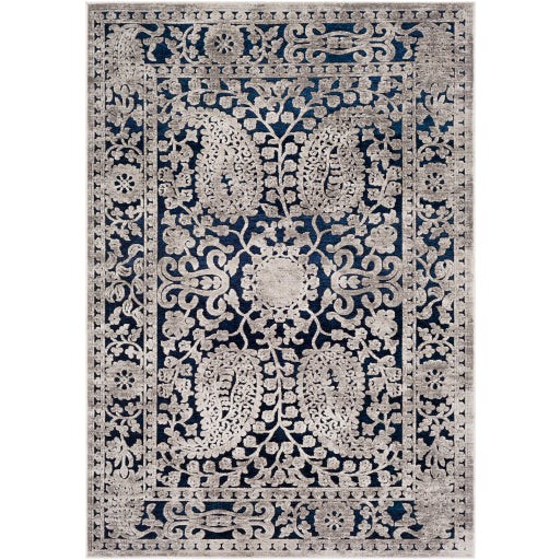 Dantel Dark Blue Rug in Various Sizes Supply