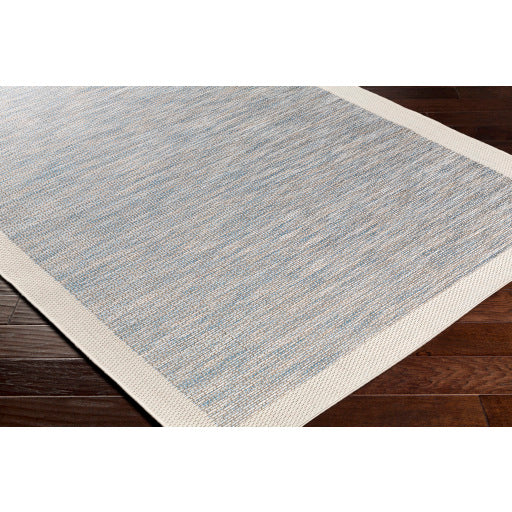 Santa Cruz Indoor Outdoor Bright Blue Rug in Various Sizes For Sale