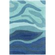 Pigments Teal Rug in Various Sizes Online Sale