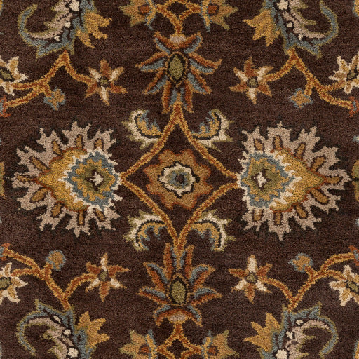 Middleton Wool Dark Brown Rug in Various Sizes Discount