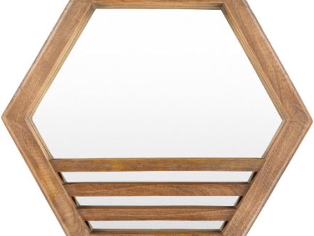 Jorah Wood Brown Mirror 16 H x 16 W Hot on Sale