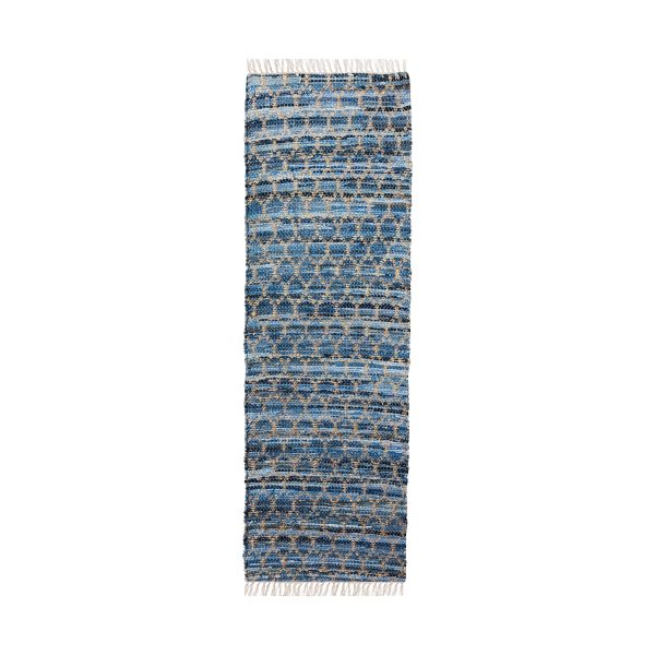 Boho Denim Blue Decorative Accessory For Sale