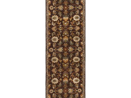 Middleton Wool Dark Brown Rug in Various Sizes Discount