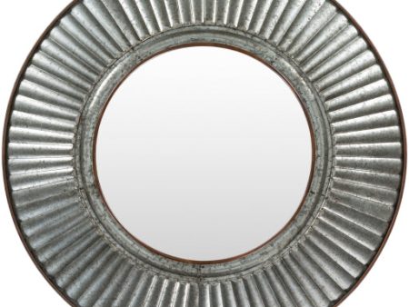 Nadja Metal silver Mirror 30 H x 30 W For Cheap