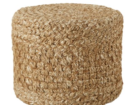 Bluffs Beige Pouf in Various Sizes on Sale