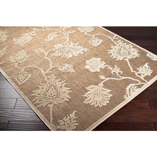 Portera Indoor Outdoor Polyolefin Khaki Rug in Various Sizes Online Sale