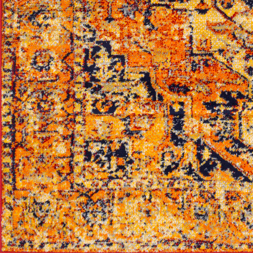 Monte Carlo Bright Orange Rug in Various Sizes For Cheap