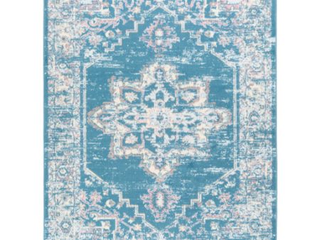 Ustad Ust-2305 Bright Blue Rug in Various Sizes Online now