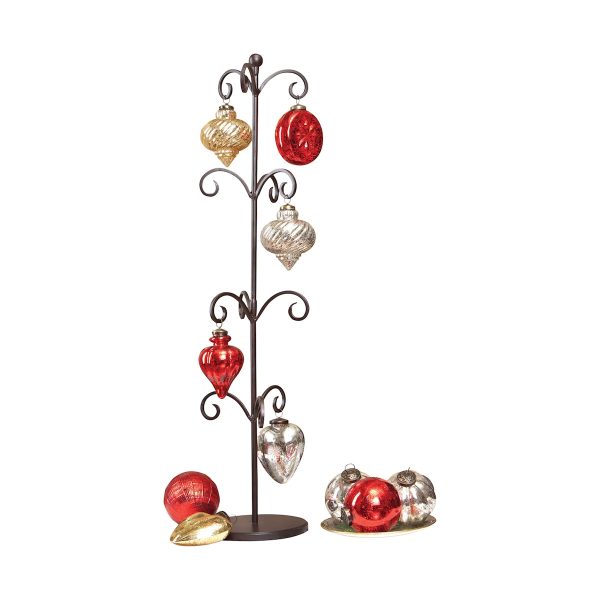 Seasonal Festival Glass Red Decorative Accessory Discount