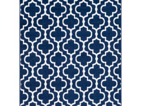 Seville Dark Blue Rug in Various Sizes Online Hot Sale