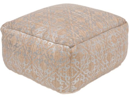 Celine Cotton Metallic - Silver Pouf Online Hot Sale