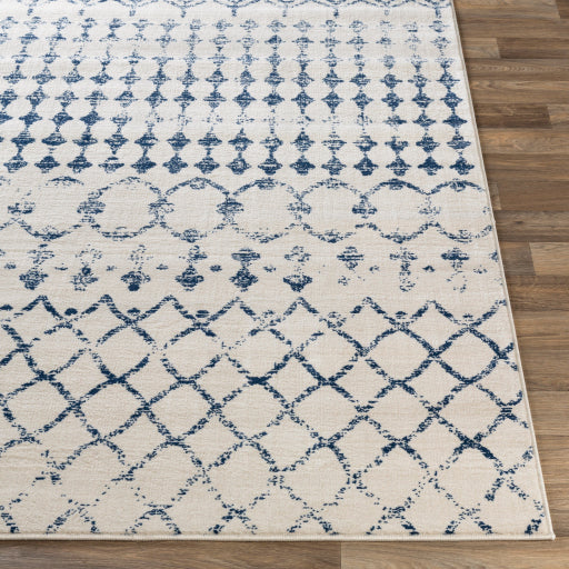 Roma Rom-2342 Dark Blue Rug in Various Sizes For Discount