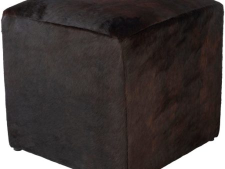 Angus Dark Brown Pouf Online now