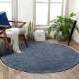 Rajasthan Cotton Navy Rug in Various Sizes Sale