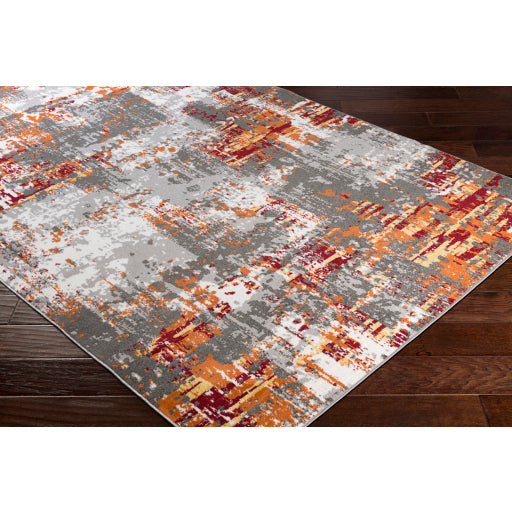 Rafetus Burnt Orange Rug in Various Sizes Fashion