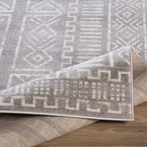 Roma Rom-2327 Medium Gray Rug in Various Sizes Cheap