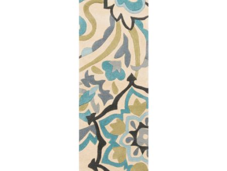 Cosmopolitan Cos-9209 Teal Rug in Various Sizes on Sale