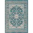 Rafetus Ets-2345 Teal Rug in Various Sizes Online Sale