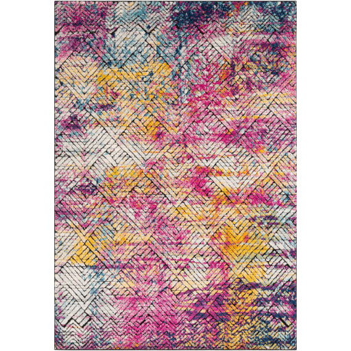 Dersim Dsm-2306 Bright Pink Rug in Various Sizes on Sale