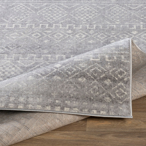 Roma Rom-2340 Medium Gray Rug in Various Sizes For Sale