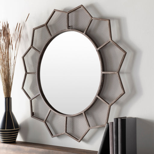 Alasdair Metal White Mirror 40 H x 40 W Online Sale