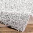 Deluxe Shag Light Gray Rug in Various Sizes Fashion